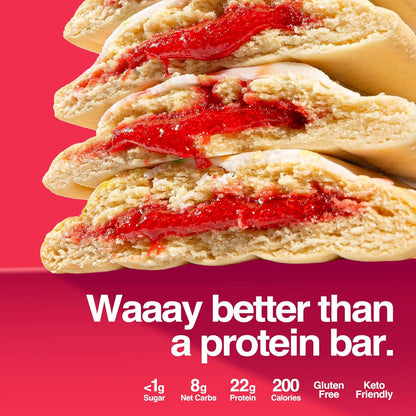 22 G High Protein Pastry+ Premium Boosted - Low Carb Meal Replacement Bar - Gluten Free Protien Snacks - Healthy Keto Snack Box - Low Sugar Energy Bar - Bariatric Diabetic Friendly