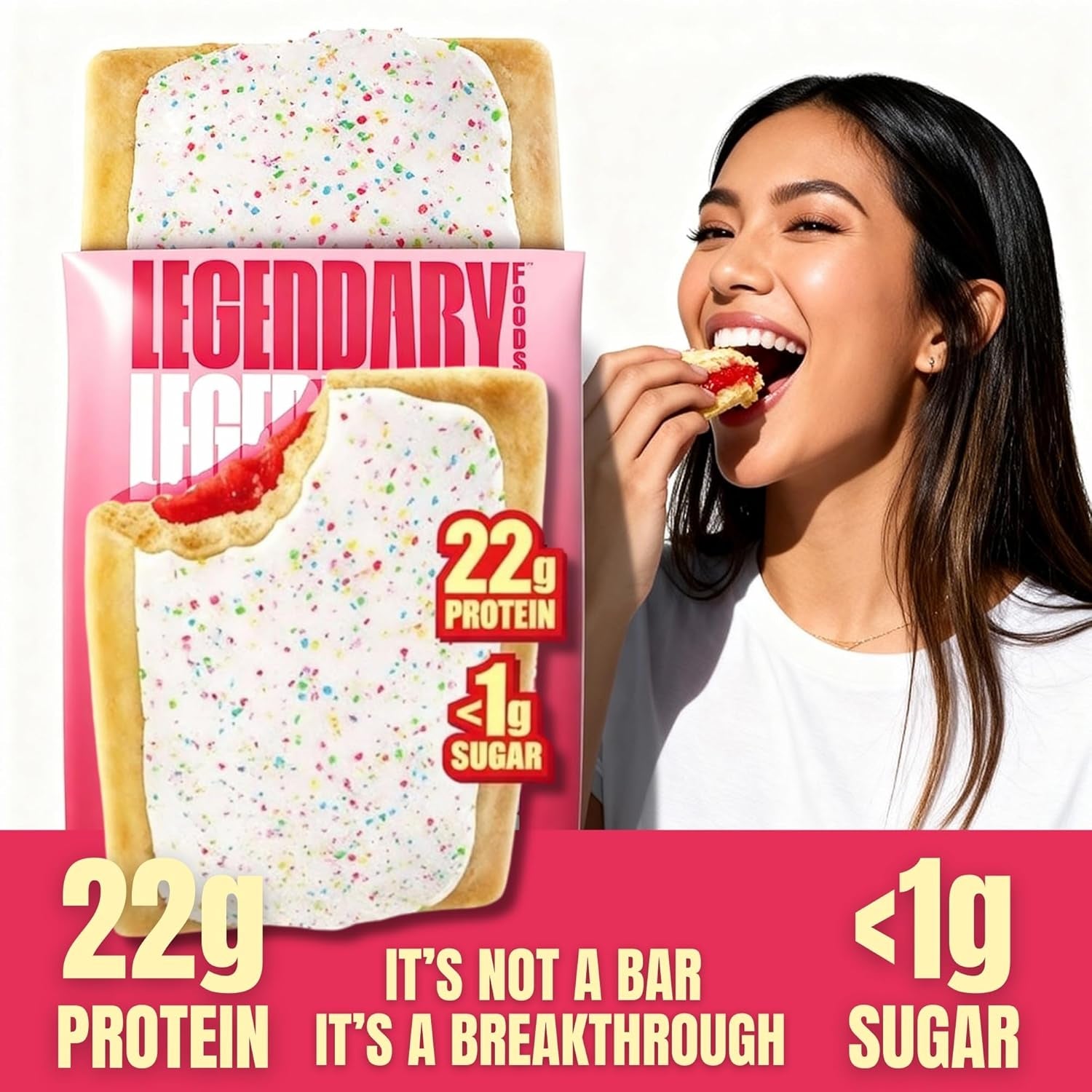 22 G High Protein Pastry+ Premium Boosted - Low Carb Meal Replacement Bar - Gluten Free Protien Snacks - Healthy Keto Snack Box - Low Sugar Energy Bar - Bariatric Diabetic Friendly