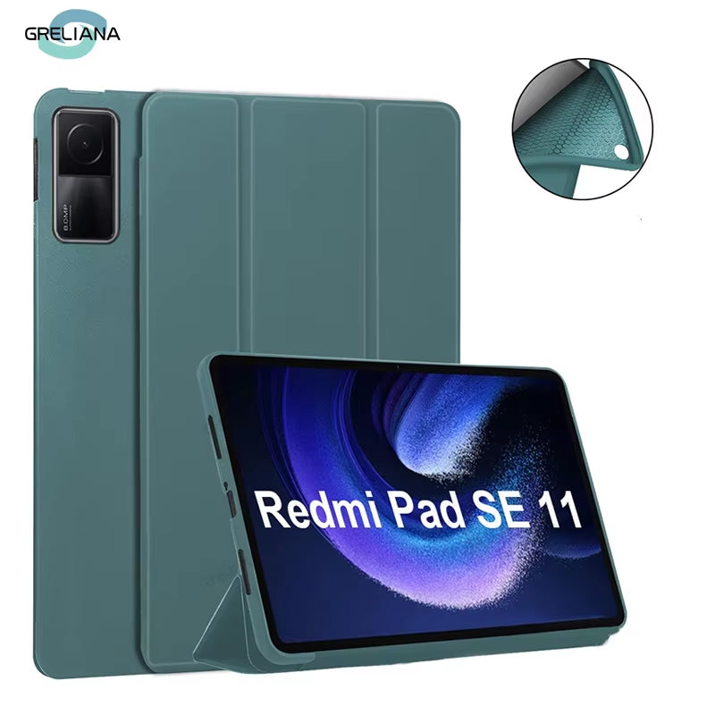 For  Mi Pad 8 7 6 Pro 5 11.2 Case Redmi Pad SE 11 10.6 8.7 2 Pro 12.1 Auto Wake up & Sleep Silicone Cover Support Charging